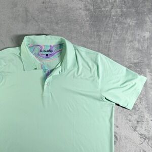 Chubbies Mens Polo Shirt XXLarge Light Green Short Sleeve The Weekend